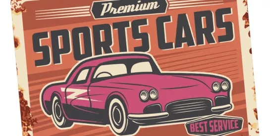 Sports car sign